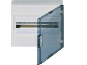 Rozdzielnica natynkowa 18 modułowa 1x18M drzwi transparentne IP40 vega VB118TB HAGER