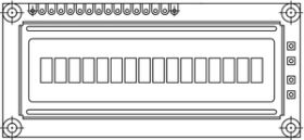 LCD-016N001A 16 x 1 Character LCD