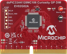Zestaw rozwojowy interfejsu Microchip dsPIC33AK128MC106 VQFN/TQFP 120-pinowy Moduł szeregowy dsPIC33 128 Kb 32bit
