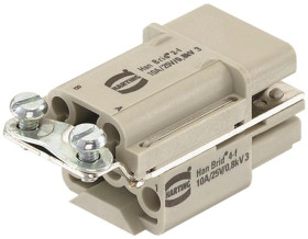 Wkładka złącza dużej mocy 6-pinowe HARTING 10A Żeński Proste