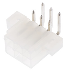 Listwa stykowa PCB 6-pinowe Mini-Fit Jr raster: 4.2 mm Kąt prosty 2-rzędowe Molex Otwór przelotowy600 V W osłonie