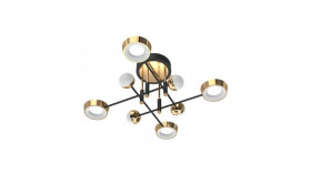 Lampa Sufitowa Lara Kolor Czarny/Francuskie Złoto Metal/Aluminium,Led 6500 Lm...