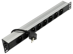 Listwa zasilająca RACK 19 1U 8 gniazd NEKU 1,8m