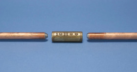 Złączka gwintowana CR58 do miedziowanego gwintowanego pręta uziemiającego, brąz, 15,875 mm O 158040