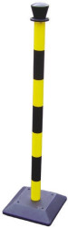 Słupek Słupek odgradzający Ø 50mm wysokość bariery 1m Czarny, żółty