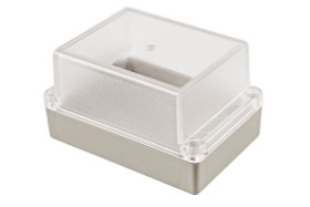 Obudowa ogólnego użytku ABS szerokość zew. 85 mm długość zew. 125 mm wys. zew. 70 mm Hammond IP65 Jasnoszary