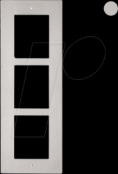 9155013 Front panel for 2N flush-mounted frame, nickel, 3-gang