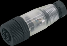 Jack, M12, 4 pole, screw connection, straight, E10136