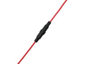 5szt. GNIAZDO BEZPIECZNIKA 20mm Z KABLEM