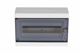 Rozdzielnica modułowa 13 modułów IP44 z zamkiem i szybą RAL 9003 ALFA 13 Z 5-403