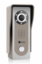 Bramofon 1-przyciskowy z kamerą kolor stalowy 35V DC C5 5807