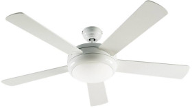 CasaFan Titanium WE Wentylator sufitowy 65 W (Ø x W) 132 cm x 250 mm biały wymienne łopatki, możliwość odwrócenia łopate