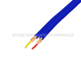 Przewód montażowy 2 x RCA płaski OFC Tasker C118 Blue