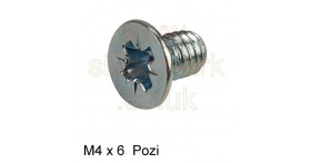M4 x 6mm pozi csk machine screw ( 50 Pack)