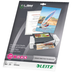 Leitz 7482 Leitz Laminate sheet A4 125 micron glossy 25 pcs