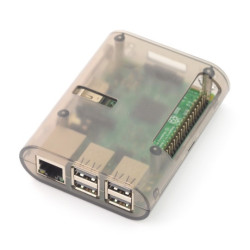 Obudowa Raspberry Pi Model 3B+/3B/2B Simple Plus - smoky white