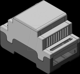 449-330-55 apraRail DB 3 modules, ventilated, closed