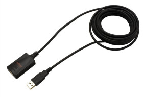 Black 5m USB 2.0 Cable Extension Cable