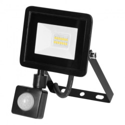 ALLED 10W Naświetlacz LED z PIR, 850lm, IP44, 4000K, Alu+Glass,FL/R-9