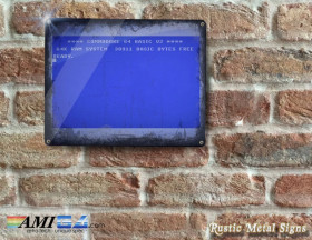 Commodore 64 READY - Rustic Finish Plaque - Metal Sign