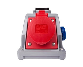 Gniazdo stałe z wyłącznikiem L-0-P 16A 5P 400V + 2P+Z 230V IP44 COMBO-POL 960615411W