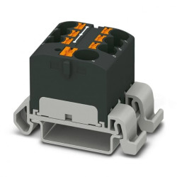Blok rozdzielczy PTFIX 10/6X4-NS35A BK, czarne złącze przemysłowe - 6 punktów przyłączeniowych o przekroju 4mm2 /8szt./