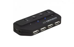 HUB 4xUSB 2.0 czarny