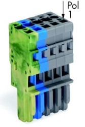 Gniazdo X-COM 1-przewodowe 5-biegunowe szare 769-105/000-039 /50szt./