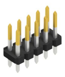Pin header, 10 pole, pitch 2.54 mm, straight, black, 10058632