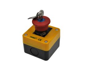 PRZEŁACZNIK W OBUD.OFF-ON 1 TOR CZERW.Z KLUCZEM ON-OF KASETA