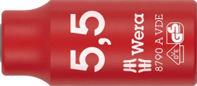 Klucz nasadowy 8790 A VDE Zyklop, izolowany, 1/4, 5.5 x 41 mm, WERA 05005932001
