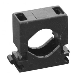 Uchwyt montażowy do przewodów dwuczęściowy UM-24 czarny 50 szt. 12.24