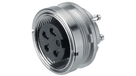 Przemysłowe złącza okrągłe 3-pinowe, panelowe Gniazdo binder