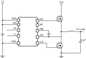 3-A, 120-V half-bridge gate driver with 5-V UVLO, interlock and enable