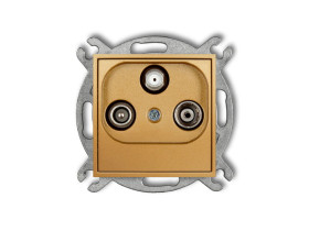 MINI Gniazdo antenowe RTV-SAT końcowe multimedialne (Internet) złoty 29MGM KARLIK