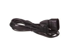 Przedłużacz 1-gniazdowy euro, 3m, 2x1,0mm OWY czarny / 05662