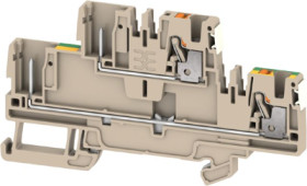 Terminal block, push-in connection, 2.5 mm², 4 pole, 24 A, 8 kV, dark beige, 2675930000