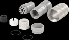 N6R EF 6-pin + PE mains socket, straight, RBC162