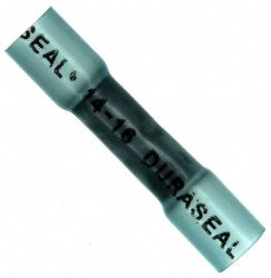 Butt connector with heat shrink insulation, 1.5-2.5 mm², AWG 16 to 14, blue, 31.5 mm, 454100-000