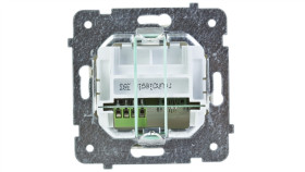 Karo Gniazdo Telefoniczne Podwójne Rj11 Równoległe Ecru Perłowy Gpt-2Sr/M/42