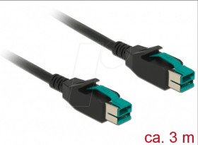 85494 PoweredUSB cable male 12V &gt; 12V, 3 m