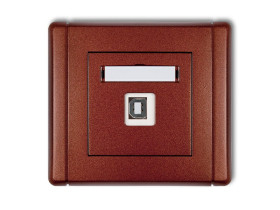 FLEXI Gniazdo USB-AB 2.0 brązowy metalik 9FGUSB-3 KARLIK