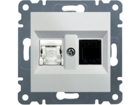 LUMINA Gniazdo komputerowo-telefoniczne RJ11/12+RJ45 białe WL2210 HAGER