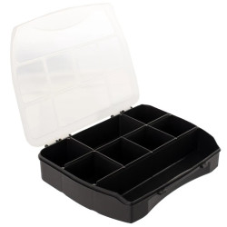 Organizer plastikowy 8 przegródek duży czarny