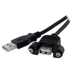 StarTech.com USBPNLAFAM3 StarTech.com 3 ft Panel Mount USB Cable A to A - F/M