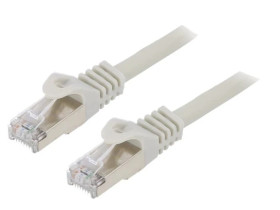 PP6A-LSZHCU-10M Patch cord S/FTP 6a drut Cu LSZH szary 10m 27AWG Cablexpert