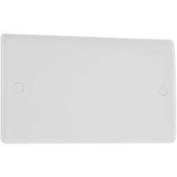 BG 895 White Nexus Moulded 2 Gang Blank Plate
