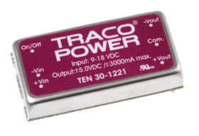 Przetwornica DC-DC, 30W, Uwe 9 → 18 V DC, Uwy ±5V dc, Iwy ±3A, TRACOPOWER