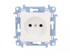 Simon 10 Gniazdo pojedyncze b/u białe 16A 250V IP20 CG1.01/11