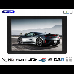 Telewizor 12" NVOX DVB-T2 H.265 HDMI/USB/SD/PVR 12V/230V / DVB12T-D12